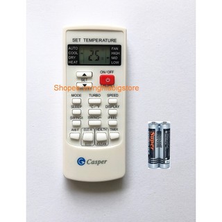 Remote điều khiển máy lạnh casper điều hòa ykr-h/102e kèm pin