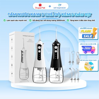  Máy Tăm Nước Cầm Tay Kaw 386F Vệ Sinh Răng Miệng Cao Cấp Làm Sạch Răng Miệng 3 Chế Độ 5 Đầu Tăm KAW VIETNAM 
