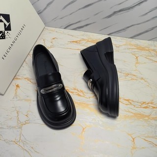 Giày Oxford nữ da cao cấp đế 5cm Jo14 (Form to)