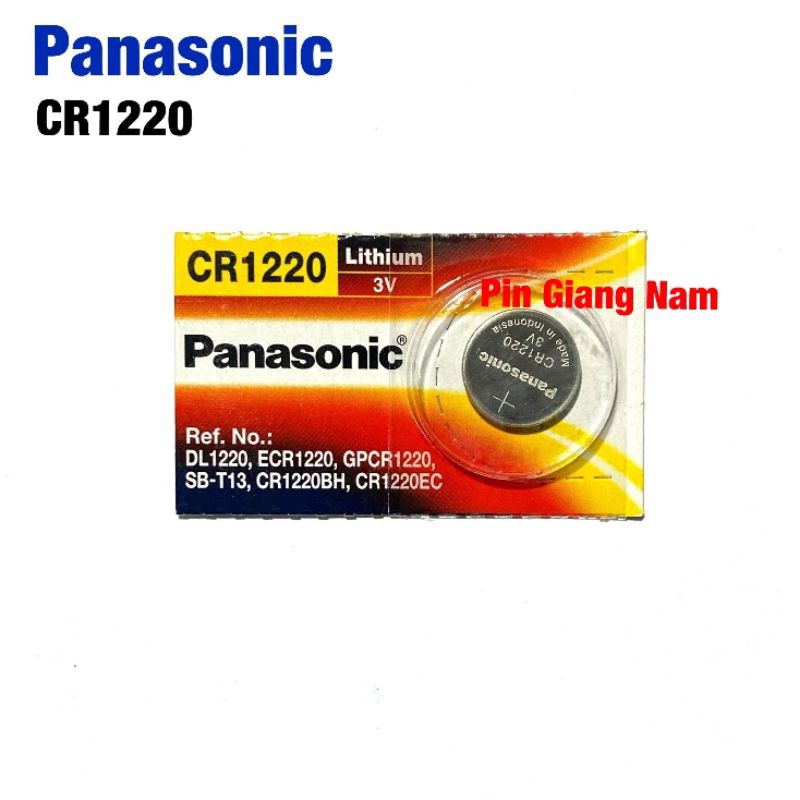 Pin CR1220 Panasonic 3V Lithium vỉ 1 viên Hàng Chính Hãng