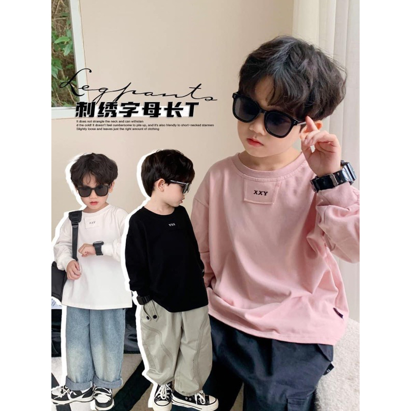 SET 3 ÁO DÀI TAY IN CHỮ XXY CHO BÉ