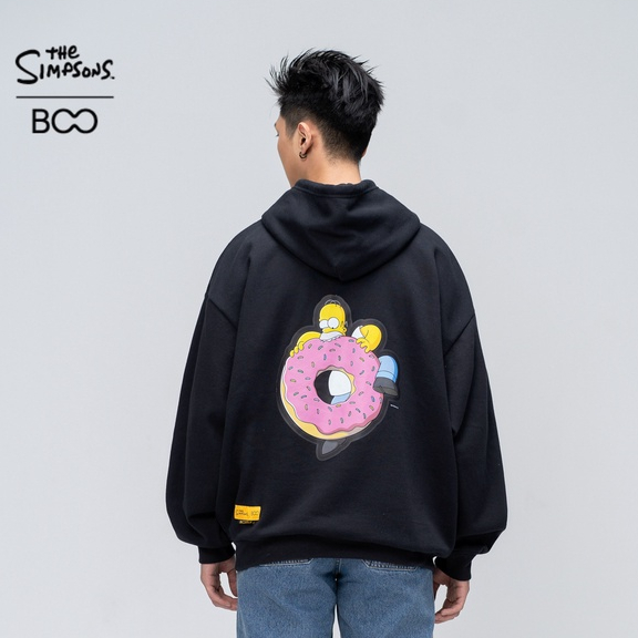 Áo Nỉ Mũ Unisex BOO Oversize In Graphic Homer Donut The Simpsons BZL