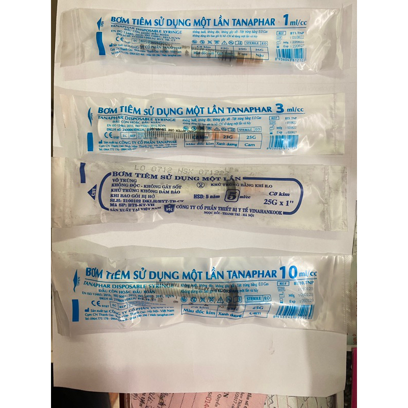 Combo Ống Tiêm 1ml 3ml 5ml 10ml