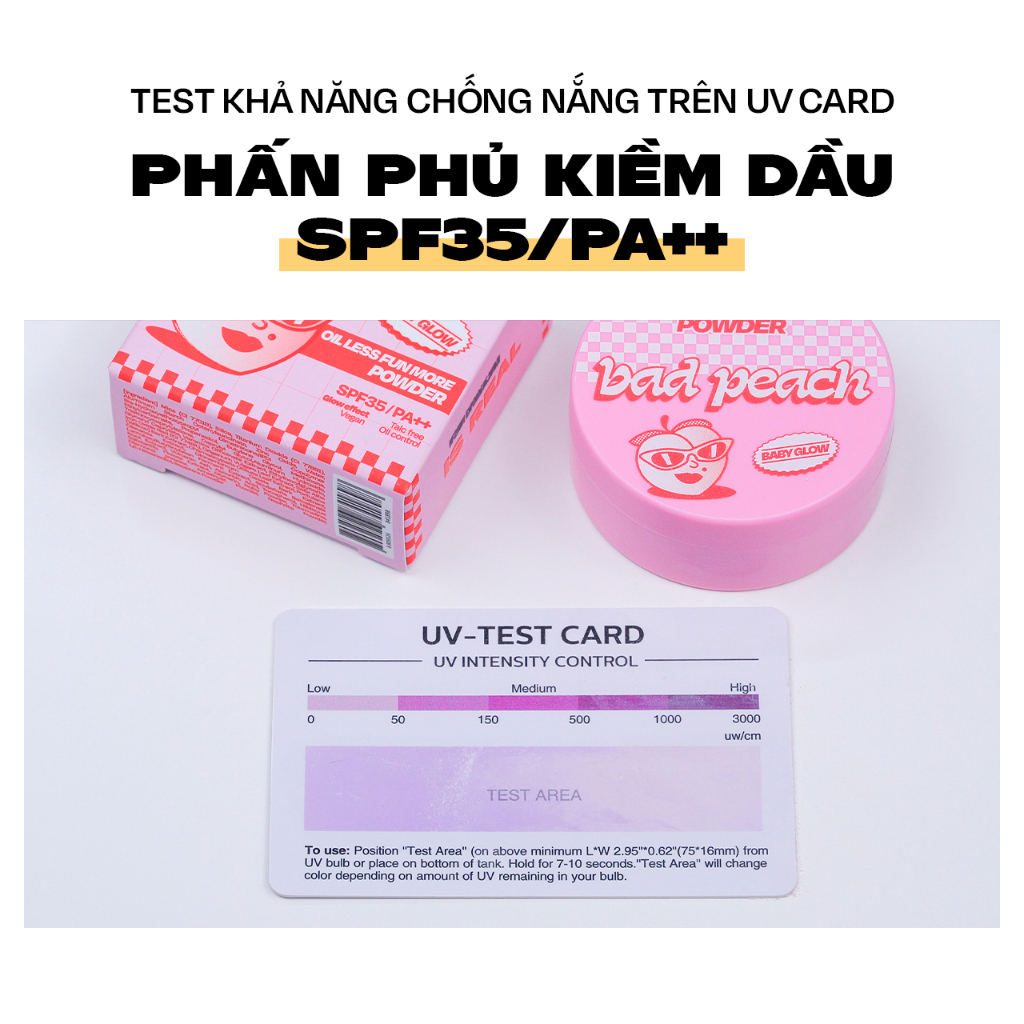 Phấn Phủ Kiềm Dầu BAD PEACH Oil Less Fun More Powder SPF35/PA++ 4g