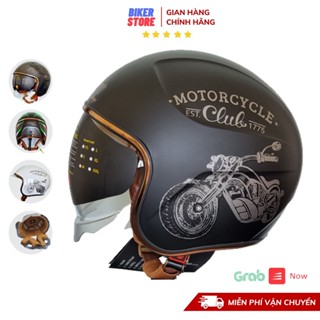 MŨ BẢO HIỂM TRÙM ĐẦU 3/4 KÍNH ÂM LÓT THÁO RỜI CHÍNH HÃNG NAPOLI N189