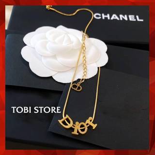 Dây chuyền thép titan dior mạ vàng dây xoắn mảnh tb412 tobi store