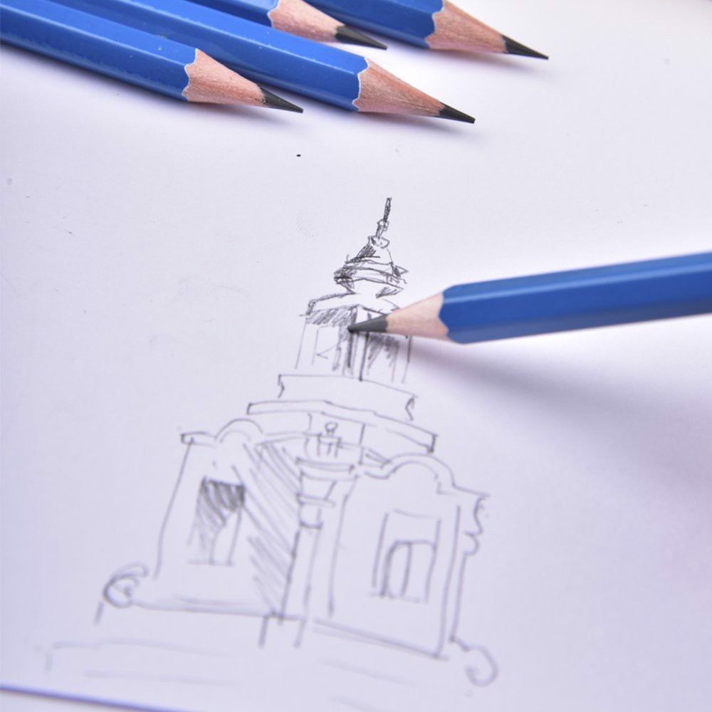 Combo 12 Bút chì gỗ 2B Flexoffice FO-GP06/VN