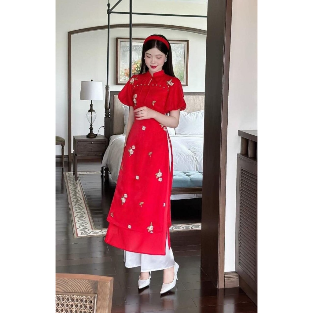 Áo dài Thanh Anh - mẫu mới thêu hoa siêu xinh by Quỳnh Hương