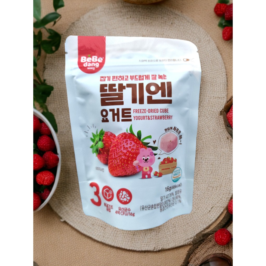 ĂN DẶM CHO BÉ Sữa chua khô sấy BeBedang Hàn Quốc 6M+