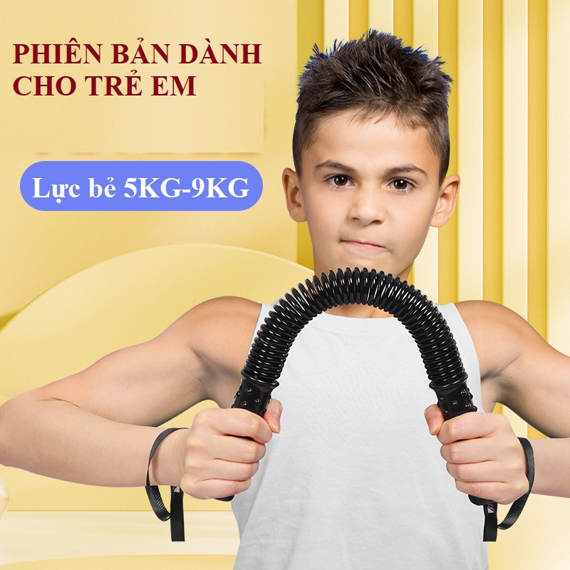 Thanh lò xo tập cơ tay 9kg cho bé trẻ em - dụng cụ tập thể dục thể thao gậy lò xo 9kg tại nhà - Chính hãng dododios