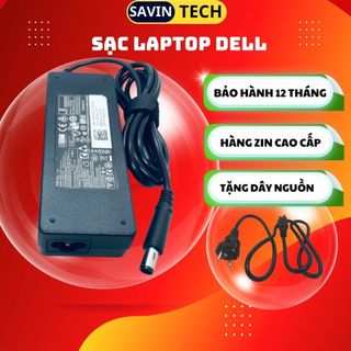 Sạc laptop dell 3.34A 4.62 chân kim to chân kim nhỏ, sạc máy tính dell zin cao cấp tặng kèm dây nguồn