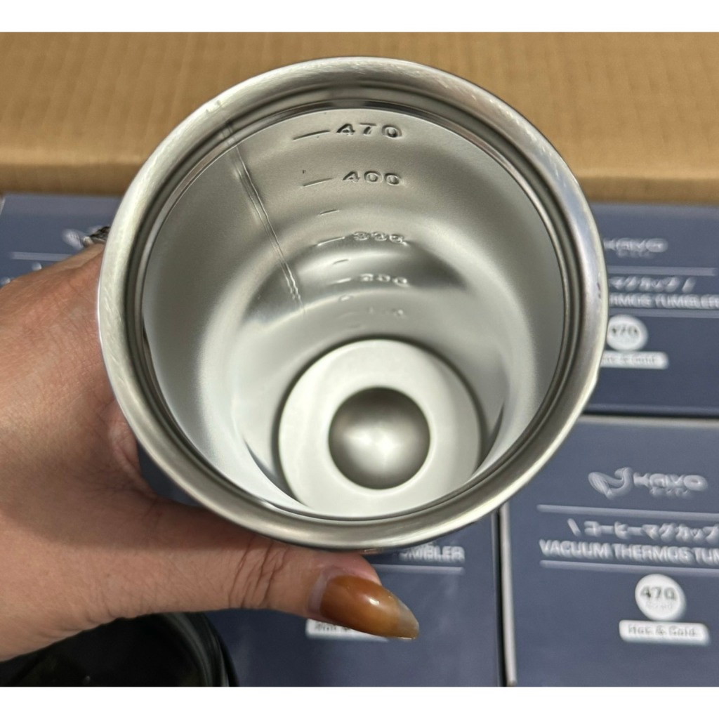 Cốc giữ nhiệt vân kim cương Kaiyo 470ML được làm từ 2 lớp inox 304 màu tím khói xinh lắm ạ SALE bỏ mẫu