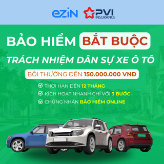 TOÀN QUỐC [E-Voucher] Bảo hiểm TNDS bắt buộc XE OTO KDVT PVI EZIN 1 năm