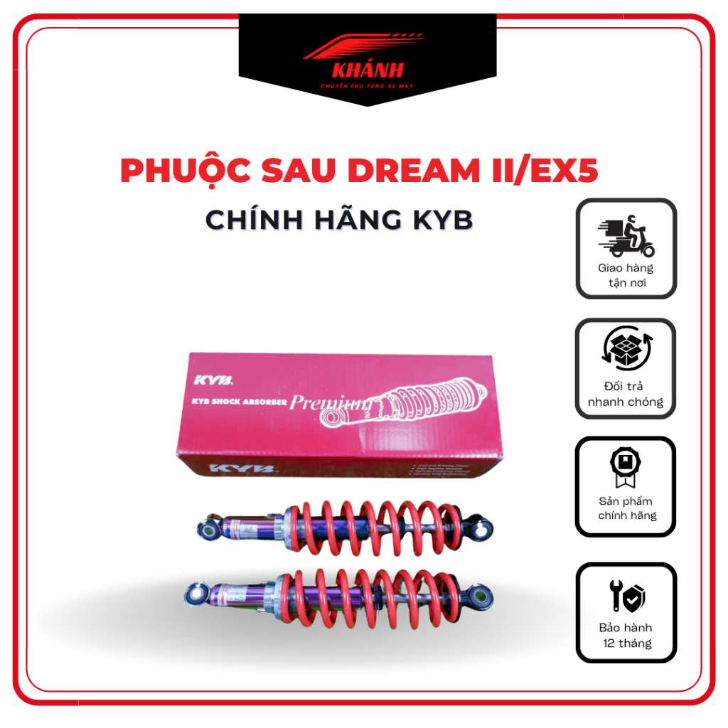 KPT - Phuộc sau Dream II/EX5 - Giảm sóc sau Dream II/EX5 - Chính hãng KYB