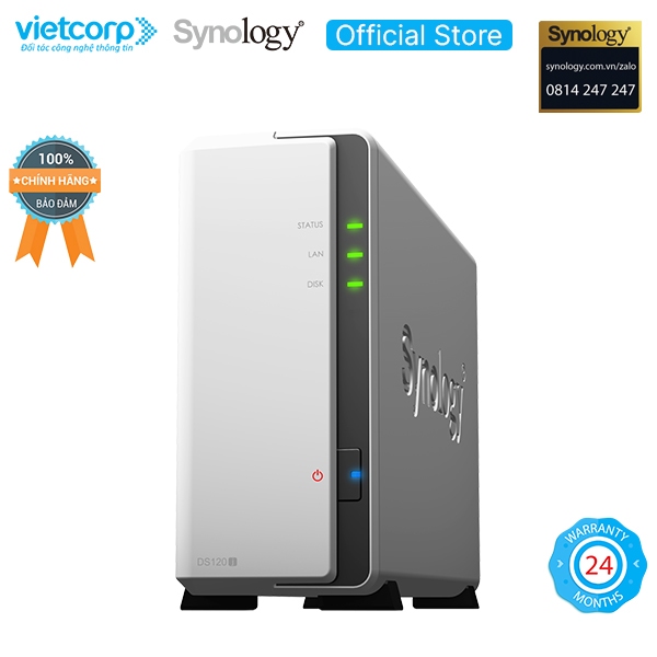 Thiết bị lưu trữ mạng NAS Synology DS120j - Hàng Chính Hãng