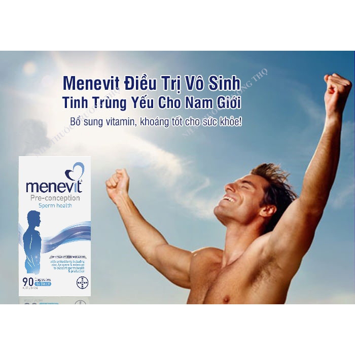 Menevit Tăng Chất Lượng Tinh Trùng 30 viên và 90 viên, hàng chính hãng