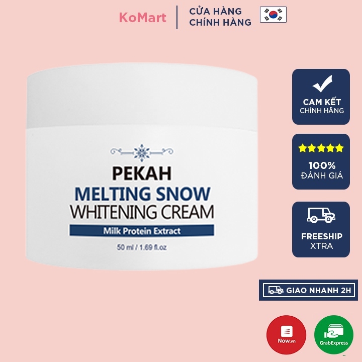 Kem Dưỡng Trắng Và Nâng Tone Da PEKAH Melting Snow Whitening Cream 50ml💖