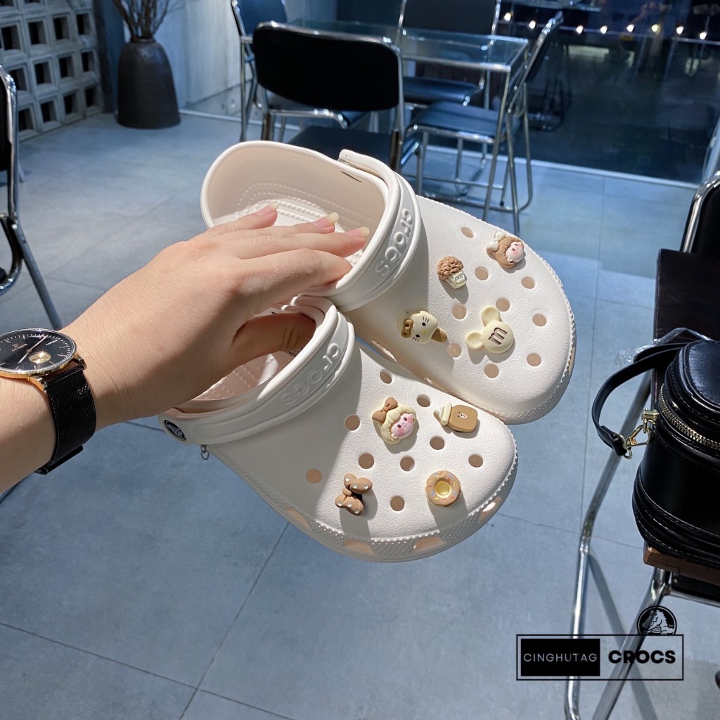 Dép Crocs CHÍNH HÃNG Dép Crocs classic hàng chuẩn tặng kèm chram - cinghutag