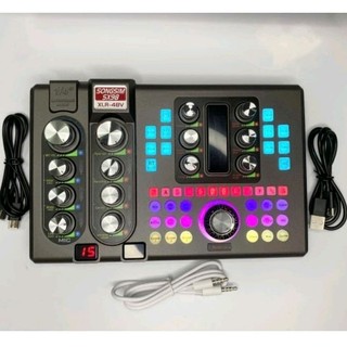 Sound card X98, sound card thu âm live stream, hỗ trợ mic 48v, có bluetooth