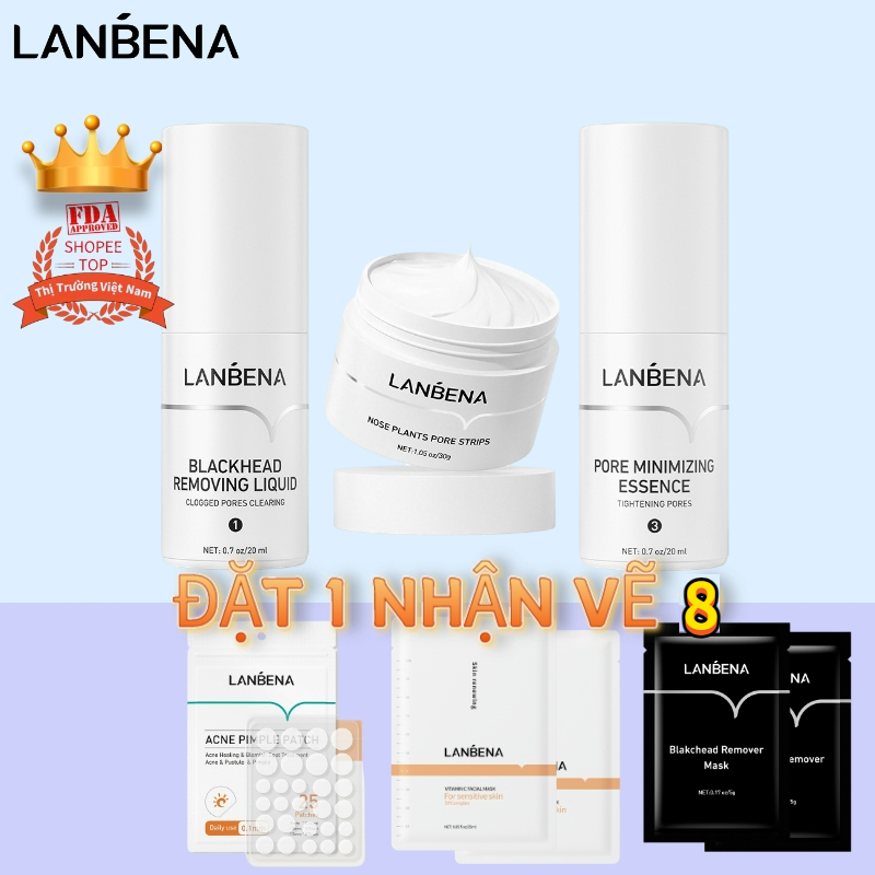 Mặt nạ lột mụn đầu đen LANBENA Cây lô hội / Làm mềm Serum giảm mụn đầu đen / Tinh chất thu nhỏ lỗ chân lông Mũi sạch hơn