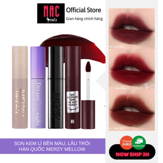 [M13 vapor red] Son Kem Lì, Mịn Mượt Nhẹ Môi Merzy Dreamy Late Night Mellow Tint 4g
