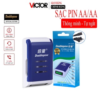 Sạc pin tiểu aa aaa doublepow dp-k209 màn hình lcd tự ngắt khi pin đầy