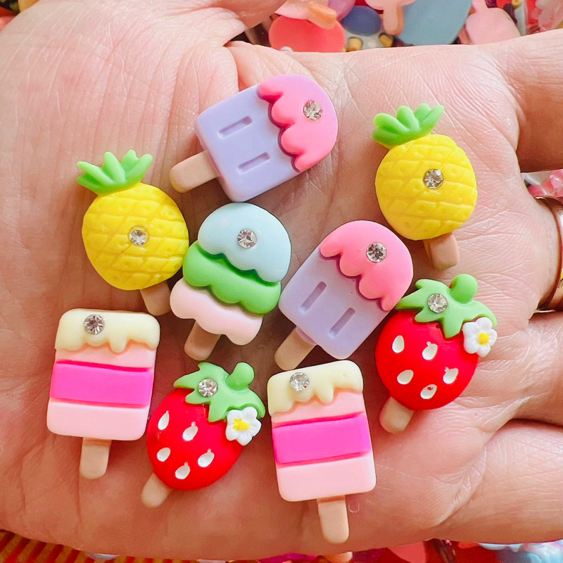 Combo 10 charm trang trí slime