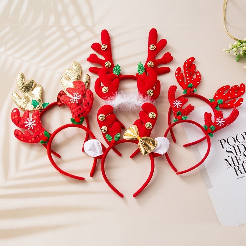 Bờm Noel Phát Sáng ⭐ Băng Đô Cài Tóc, Vòng Tay Noel Đồ Dùng Làm Quà Tặng Trong Mùa Giáng Sinh