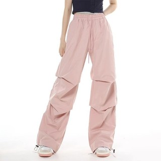  Quần Ống Rộng Baggy Cargo THE GOOD, Quần Jogger Nữ Vải Gió Cạp Chun Rút Dây
