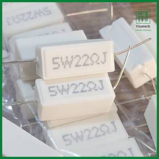 Combo 10 con Trở sứ công suất 5W 22R hàng mới- trở ngang - Vinatech