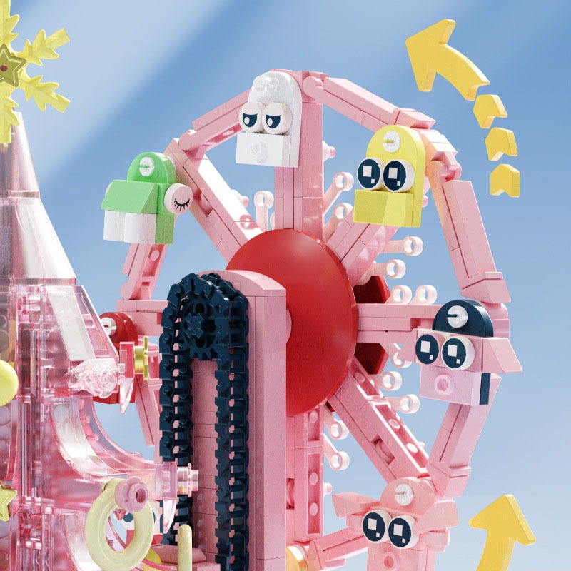 Đồ Chơi Lắp Ráp Kiểu Lego Noel Mô Hình Cây Thông Đu Quay Giáng Sinh Merry Christmas Có Đèn Và Phát Nhạc No.DK7030