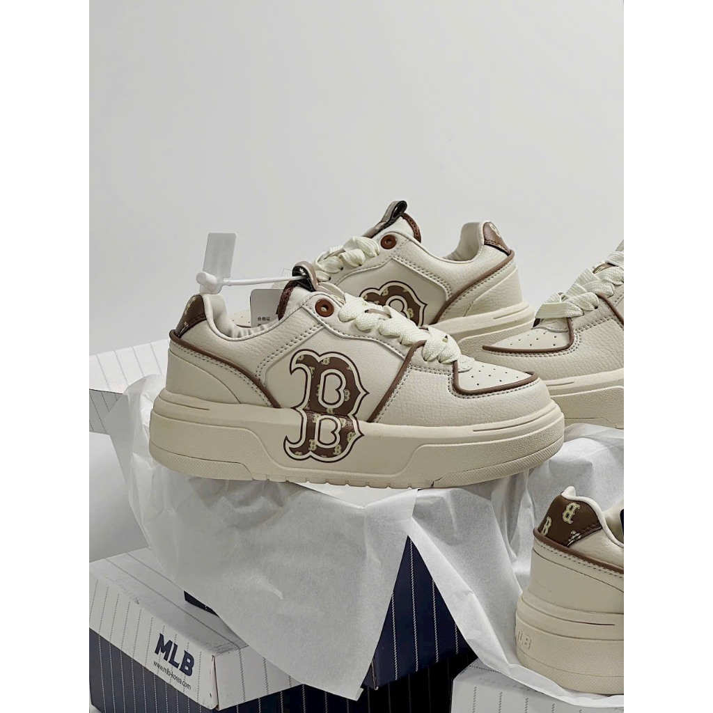 Giày sneaker MLB Chunky Liner chữ B nâu  Chunky Panda Hot 2023, Giày thể thao Chuky Liner Ny cách điệu đế 5 phân nam nữ
