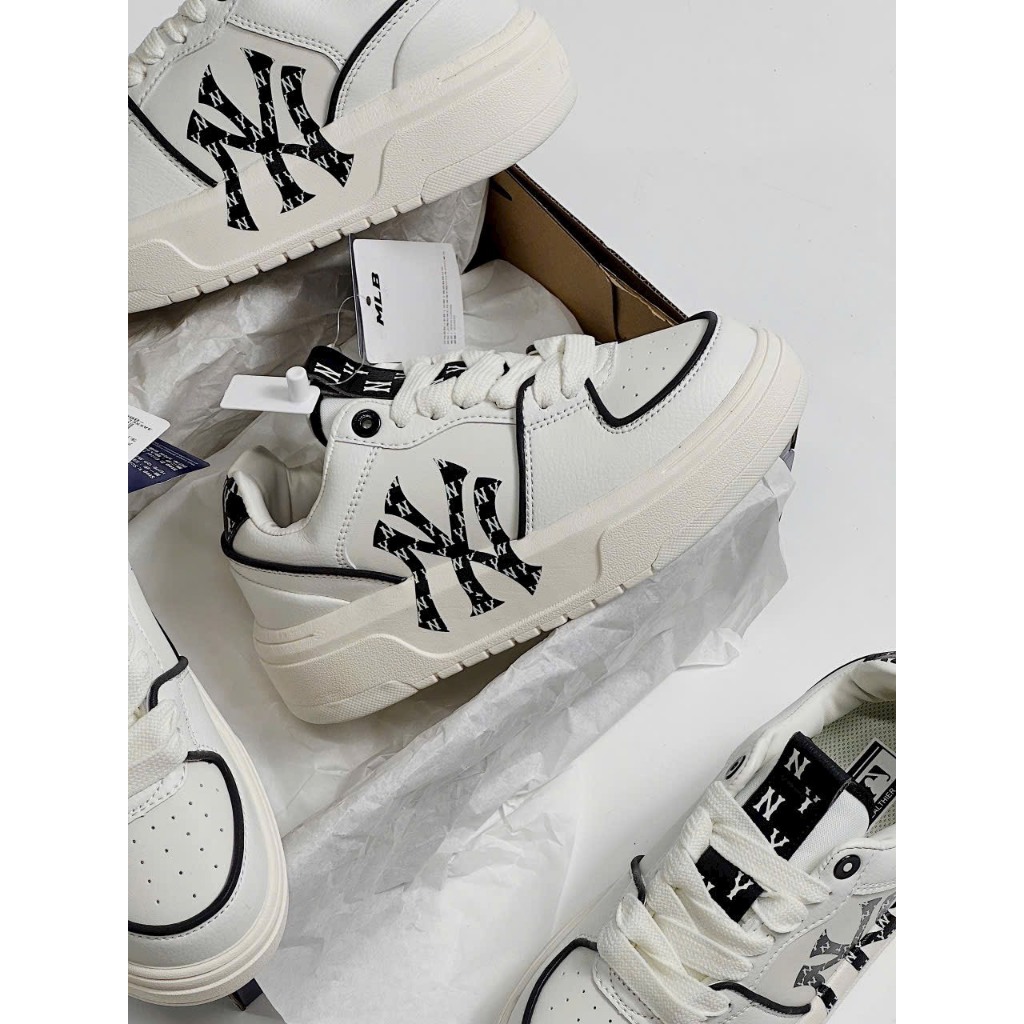 Giày sneaker MLB Chunky Liner chữ B nâu  Chunky Panda Hot 2023, Giày thể thao Chuky Liner Ny cách điệu đế 5 phân nam nữ