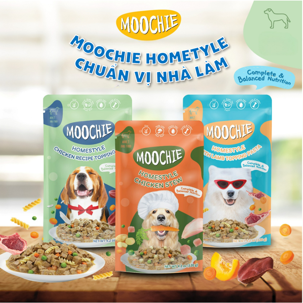 Pate Moochie cho chó nhiều vị dạng gói 120g