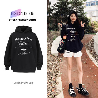 Áo Hoodie Nữ In Họa Tiết Monic Áo Khoác Nỉ Dày Dặn Có Mũ From Rộng Cá Tính Chuẩn Unisex