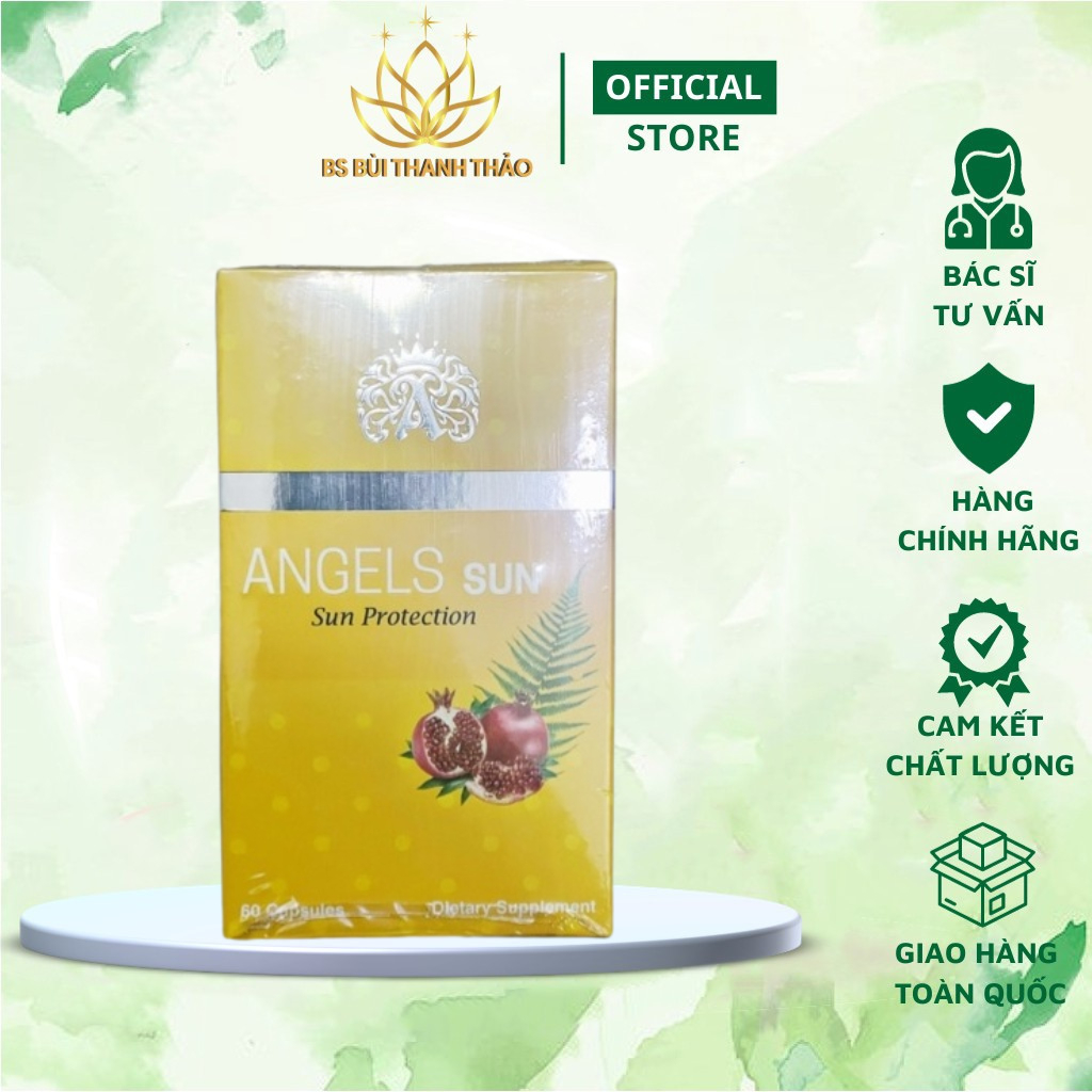 Viên Uống Hỗ Trợ Chống Nắng - Sáng Da Angels Sun - Sun Protection 60 Viên - BS Bùi Thanh Thảo