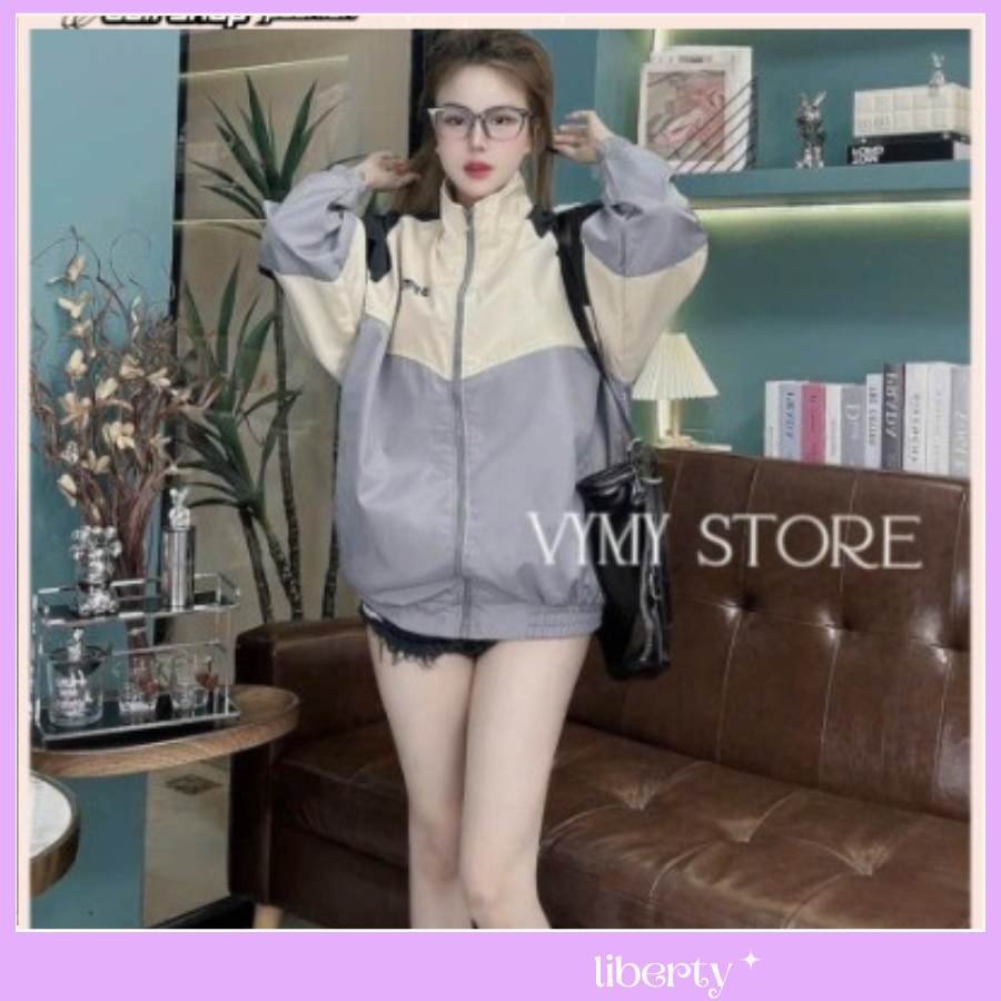 Áo gió dù 2 lớp nam nữ phối màu xám đen thể thao, năng động, áo khoác dù freestyle unisex đẹp xinh