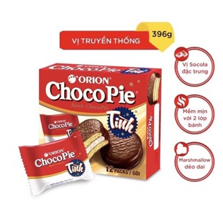 Bánh chocopie socola, bánh chocopie dưa hấu hộp 12 cái = 396g. Date mới