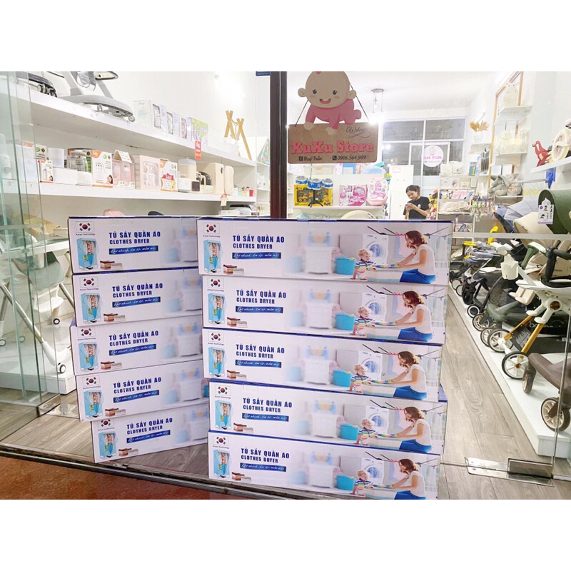 Tủ sấy quần áo cho bé và gia đình