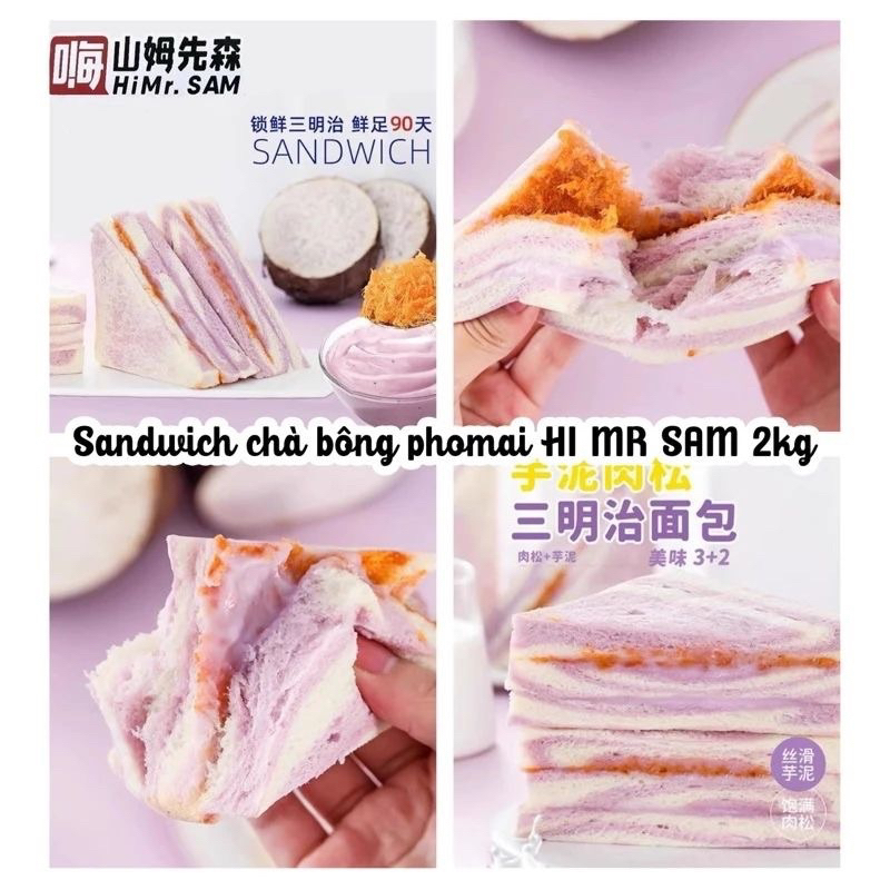 Bánh Tam giác Sandwich môn sốt phô mai ruốc Mr. Sam mẫu mới