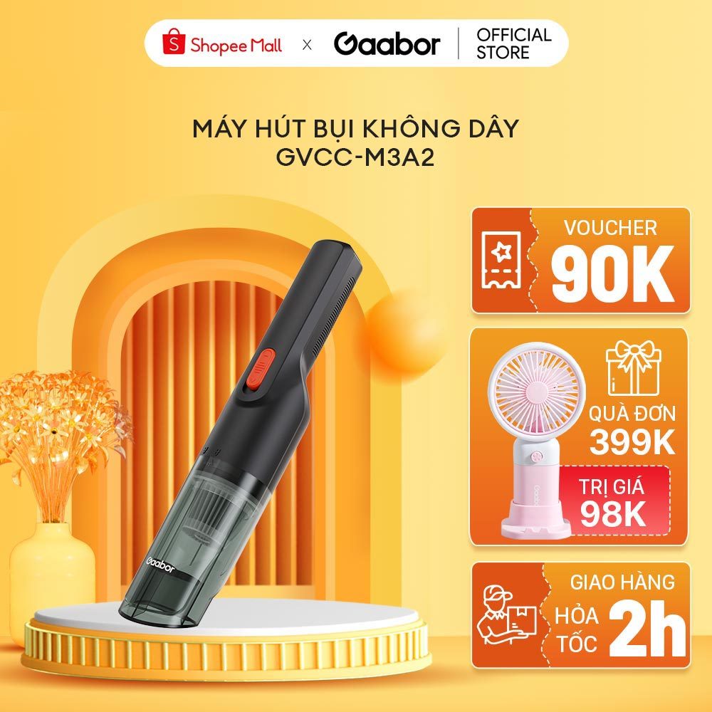 Máy hút bụi không dây GAABOR GVCC-M3A2 áp suất hút 6000pa, 3 đầu hút tiện lợi
