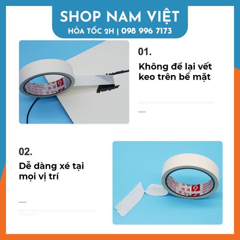 Băng Keo Giấy Chặn Sơn, Chặn Màu Không Để Lại Vết Keo