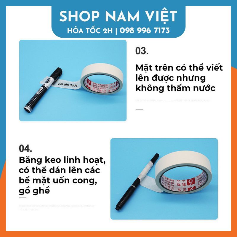 Băng Keo Giấy Chặn Sơn, Chặn Màu Không Để Lại Vết Keo