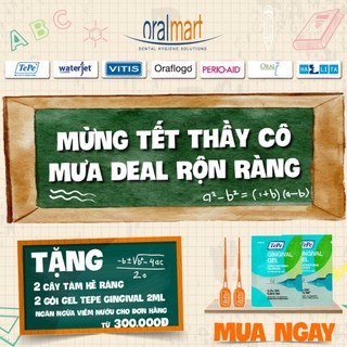  2 Gói Gel Fluor và Chlor đặt vùng nướu răng Tepe Gingival (2ml/gói) + 4 cây tăm kẽ răng Tepe Easypick