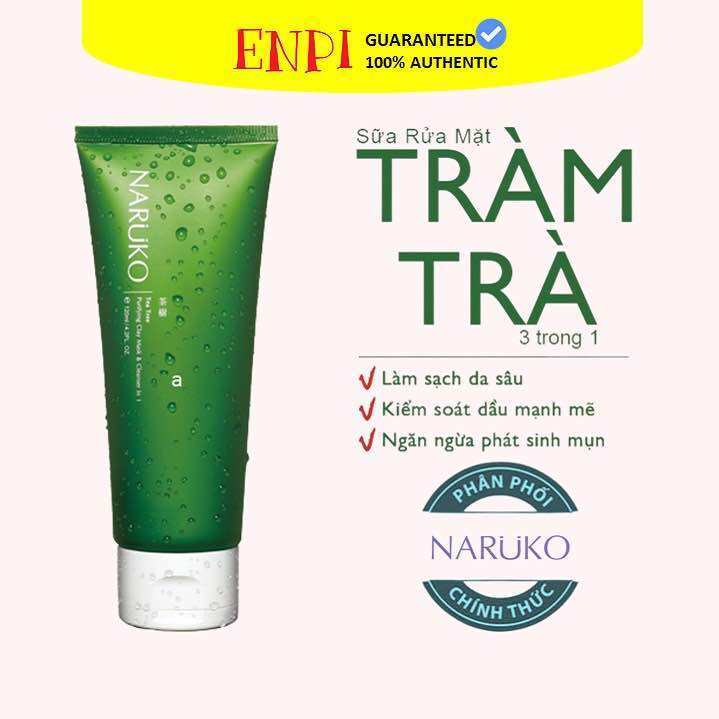 Sữa Rửa Mặt Đất Sét Tràm Trà Naruko Bản Nội Địa Đài Loan 120g