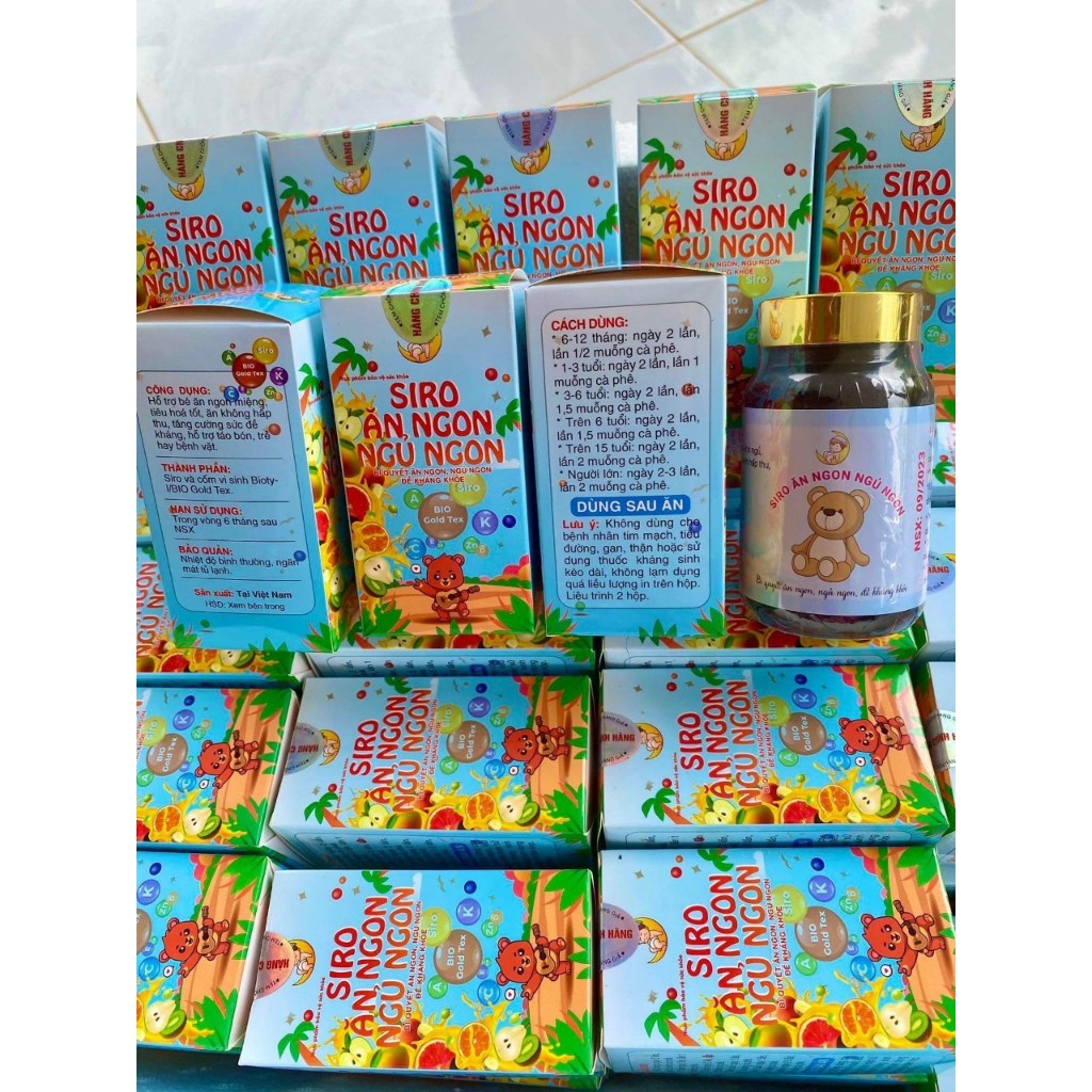 Siro Ăn Ngon Gấu, Giúp Bé Tăng Cân, Ăn Ngon, Ngủ Ngon, Tiêu Hoá Tốt, Tăng Cường Đề Kháng + QUÀ TẶNG