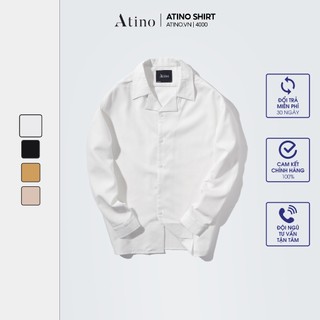  Áo Sơ Mi Dài Tay Nam Trơn ATINO Vải Poplin mềm mịn không nhăn với độ bền cực kì cao form regular SM4.4000 