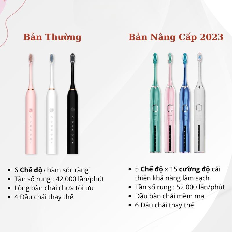 Bàn chải điện đánh răng cao cấp GWELL 5 tốc độ, bản nâng cấp mạnh mẽ nhất 2023, pin 1200MAH chống thấm nước