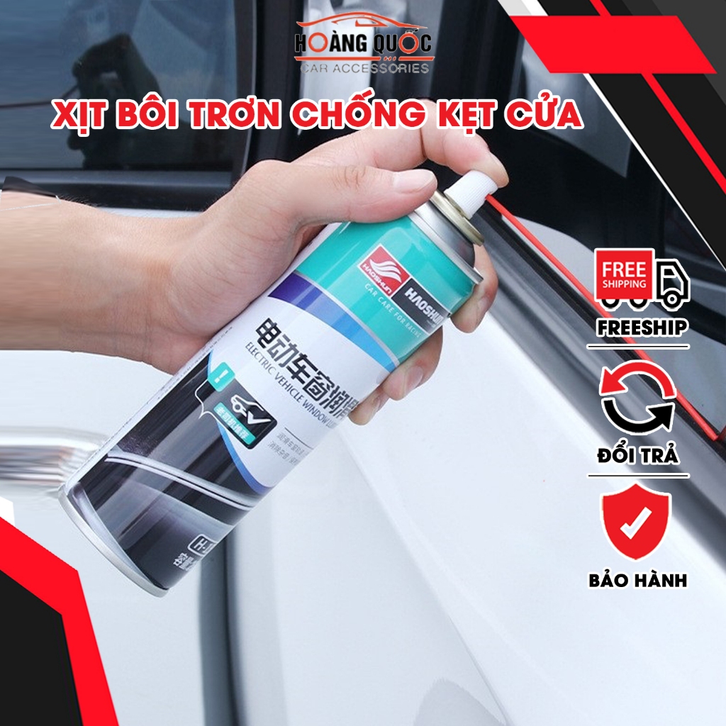 Xịt Bôi Trơn Chống Kẹt Cửa Kính Ô Tô, Giảm Tiếng Ồn, Chai Xịt Dầu Bôi Trơn Cửa Ô Tô HAOSHUN 268ml