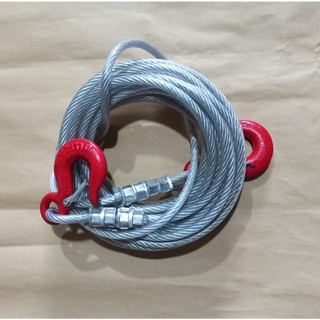 Dây cáp kéo xe Phi 10 x4m + 2 móc cẩu chịu lực; dây cáp cứu hộ ô tô; cáp bọc